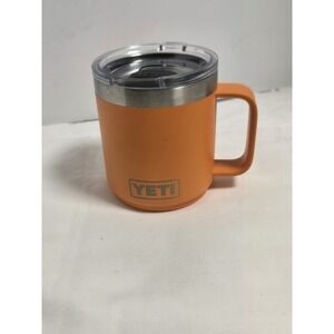 Yeti Rambler 10 oz King Crab Orange Mug with Cover - Limited Edition Color